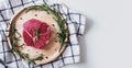 Raw meat, beef steak, on wooden board Royalty Free Stock Photo