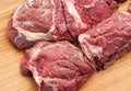 Raw meat, delicious veal, Beef Cheeks Royalty Free Stock Photo