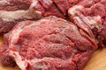 Raw meat, delicious veal, Beef Cheeks Royalty Free Stock Photo