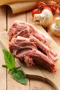 Raw meat, lamb chops Royalty Free Stock Photo