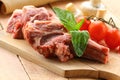 Raw meat, lamb chops Royalty Free Stock Photo