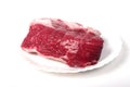 Raw meat on the plate Royalty Free Stock Photo