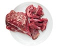 Raw meat on plate Royalty Free Stock Photo