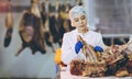 Raw meat production factory worker