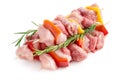 Raw meat skewers Royalty Free Stock Photo