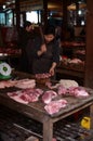 Raw meat stand in Veitnam