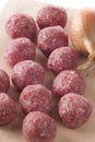 Raw Meatballs Royalty Free Stock Photo