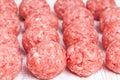 Raw meatballs Royalty Free Stock Photo