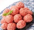 Raw meatballs Royalty Free Stock Photo