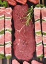 Raw meats Royalty Free Stock Photo