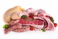 Raw meats Royalty Free Stock Photo