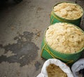 Raw Melinjo Cracker sells in traditional market photo taken in Bogor Indonesia