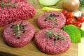 Raw minced beef meat