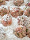 Raw minced meat balls Royalty Free Stock Photo