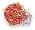 Raw minced meat for making a burger Royalty Free Stock Photo