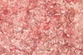 Raw minced meat texture background. Chopped meat background.  fresh raw ground pork heap. Top view Royalty Free Stock Photo