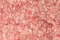 Raw minced meat texture background. Chopped meat background.  fresh raw ground pork heap. Top view Royalty Free Stock Photo