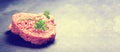 Raw minced meat on wooden table Royalty Free Stock Photo