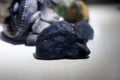 Raw of mineral corundum rock. Corundum is  gem varieties, Ruby and Sapphire. Royalty Free Stock Photo