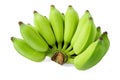 Raw Namwa bananas that are green