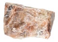 raw nepheline mineral isolated on white Royalty Free Stock Photo