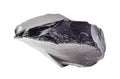 raw Obsidian (volcanic glass) rock isolated Royalty Free Stock Photo