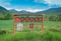 Raw of old post boxes on countryside of Catalonia, Spain Royalty Free Stock Photo