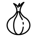 Raw onion icon, outline style Royalty Free Stock Photo