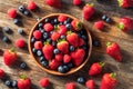 Raw Organic Assorted Fresh Berries Royalty Free Stock Photo