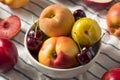 Raw Organic Assorted Stonefruit Peaches Royalty Free Stock Photo
