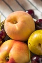 Raw Organic Assorted Stonefruit Peaches Royalty Free Stock Photo