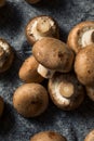 Raw Organic Baby Bella Mushrooms Royalty Free Stock Photo