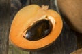 Raw Organic Brown Mamey Fruit Royalty Free Stock Photo