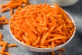 Raw Organic Carrot Shreds Royalty Free Stock Photo