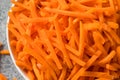 Raw Organic Carrot Shreds Royalty Free Stock Photo