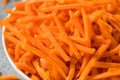 Raw Organic Carrot Shreds Royalty Free Stock Photo