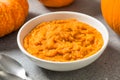 Raw Organic Cooked Pumpkin Puree Royalty Free Stock Photo