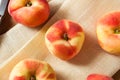 Raw Organic Donut Saturn Peaches Royalty Free Stock Photo