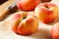 Raw Organic Donut Saturn Peaches Royalty Free Stock Photo