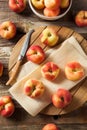 Raw Organic Donut Saturn Peaches Royalty Free Stock Photo