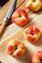 Raw Organic Donut Saturn Peaches Royalty Free Stock Photo