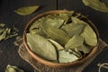 Raw Organic Dry Bay Leaves Royalty Free Stock Photo