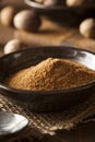 Raw Organic Dry Nutmeg Royalty Free Stock Photo