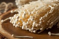 Raw Organic Enoki Mushrooms Royalty Free Stock Photo