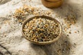 Raw Organic Everything Bagel Seasoning Royalty Free Stock Photo