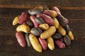 Raw organic fingerling potato medley