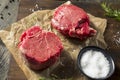 Raw Organic Grass Fed Filet Mignon Steak Royalty Free Stock Photo