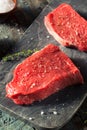 Raw Organic Grass Fed Sirloin Steak Royalty Free Stock Photo