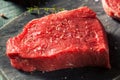 Raw Organic Grass Fed Sirloin Steak Royalty Free Stock Photo
