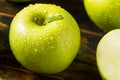 Raw Organic Green Granny Smith Apples Royalty Free Stock Photo